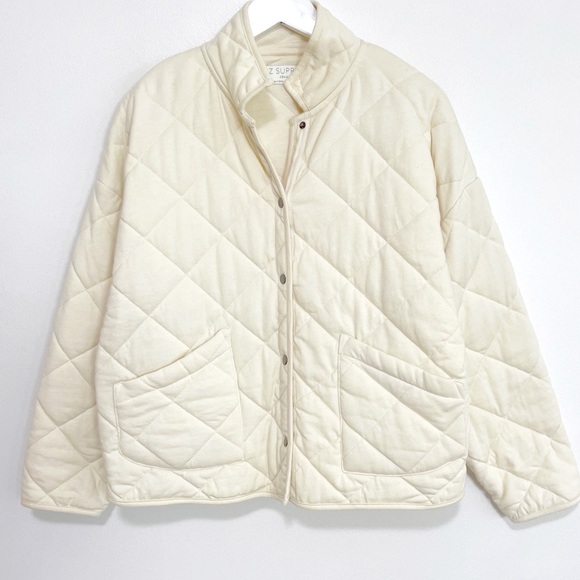 Z Supply Jackets & Blazers - Z Supply Cream Quilted Jacket